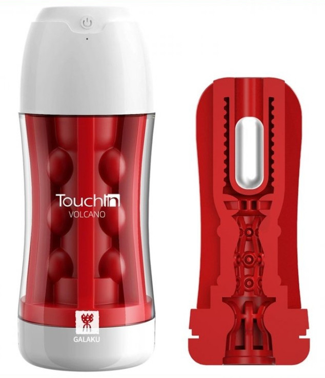 Touch In Galaku – vibráló maszturbátor vörös színben