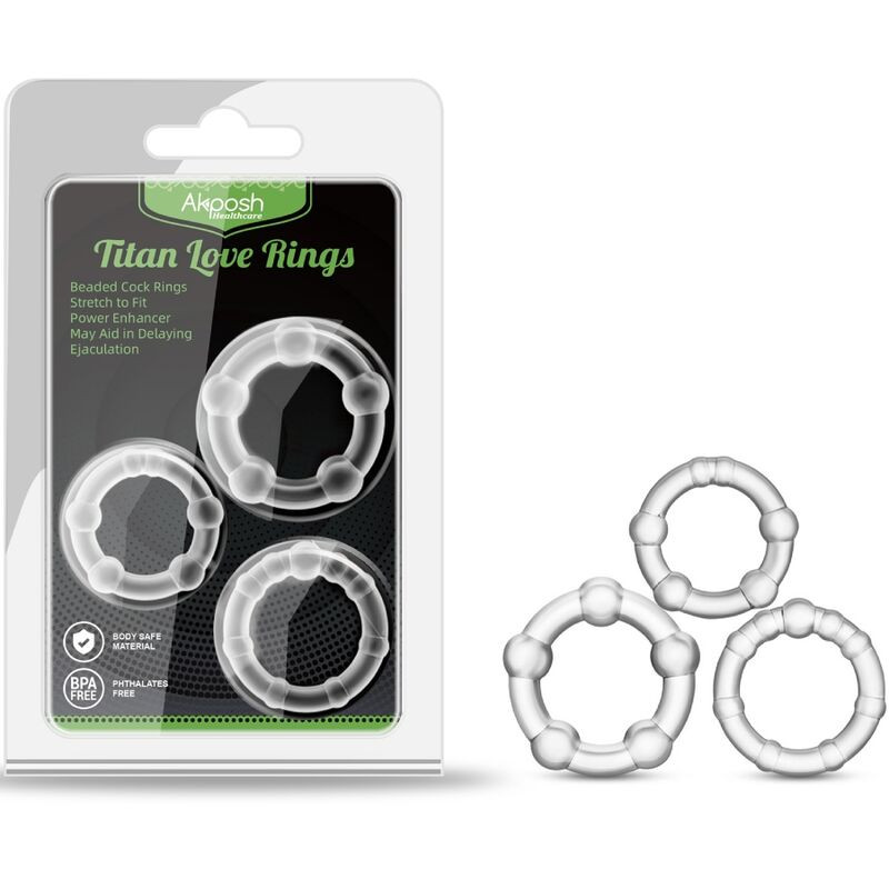 ARMONY - Titan Love - gyöngyös intim gyűrű bőrszínben