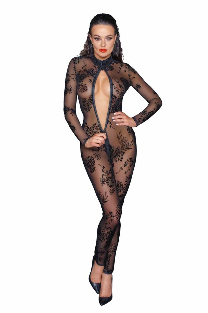 Long tulle overall with 3 way zipper - M