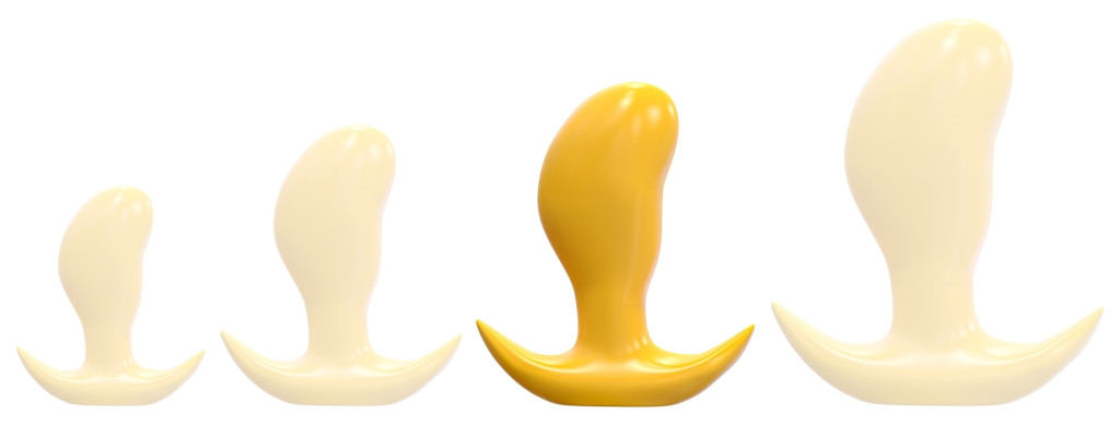 Frijo Plug L – prémium, sárga anal plug 15 x 7 cm