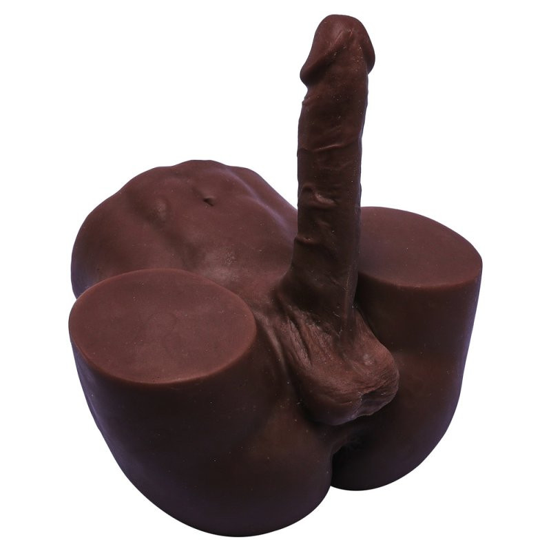 Cuki popsi maszturbátor - 17 x 4 cm barna