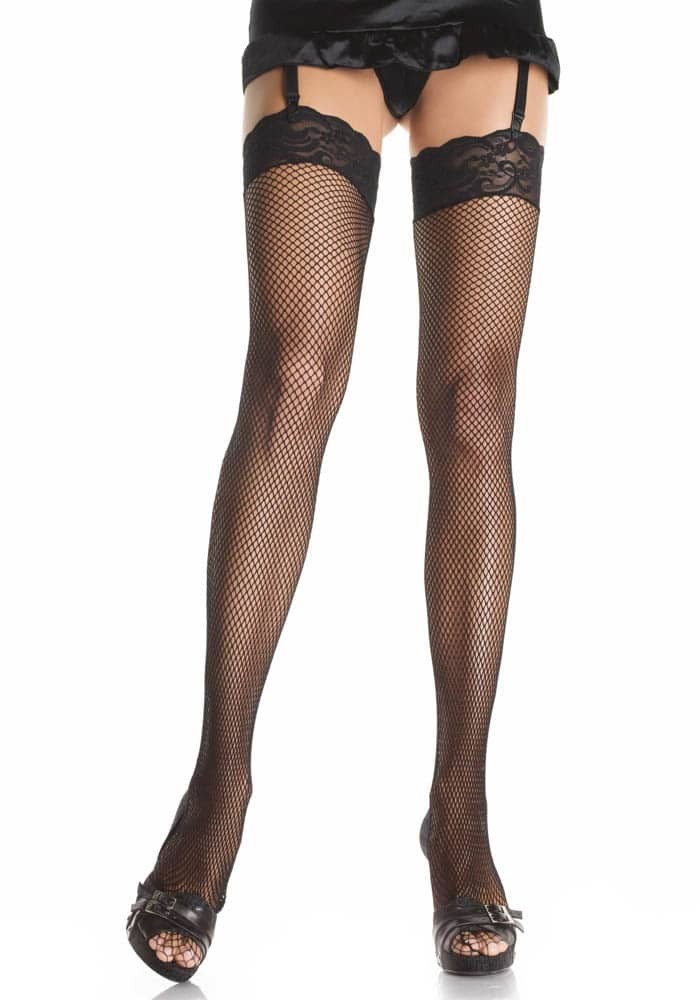 729023 FISHNET THIGH HI W/3