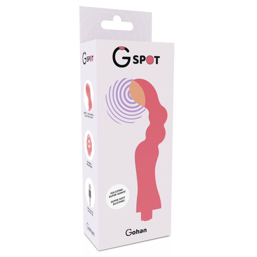 G-SPOT GoHah – prémium G-pontos vibrátor világos pirosban