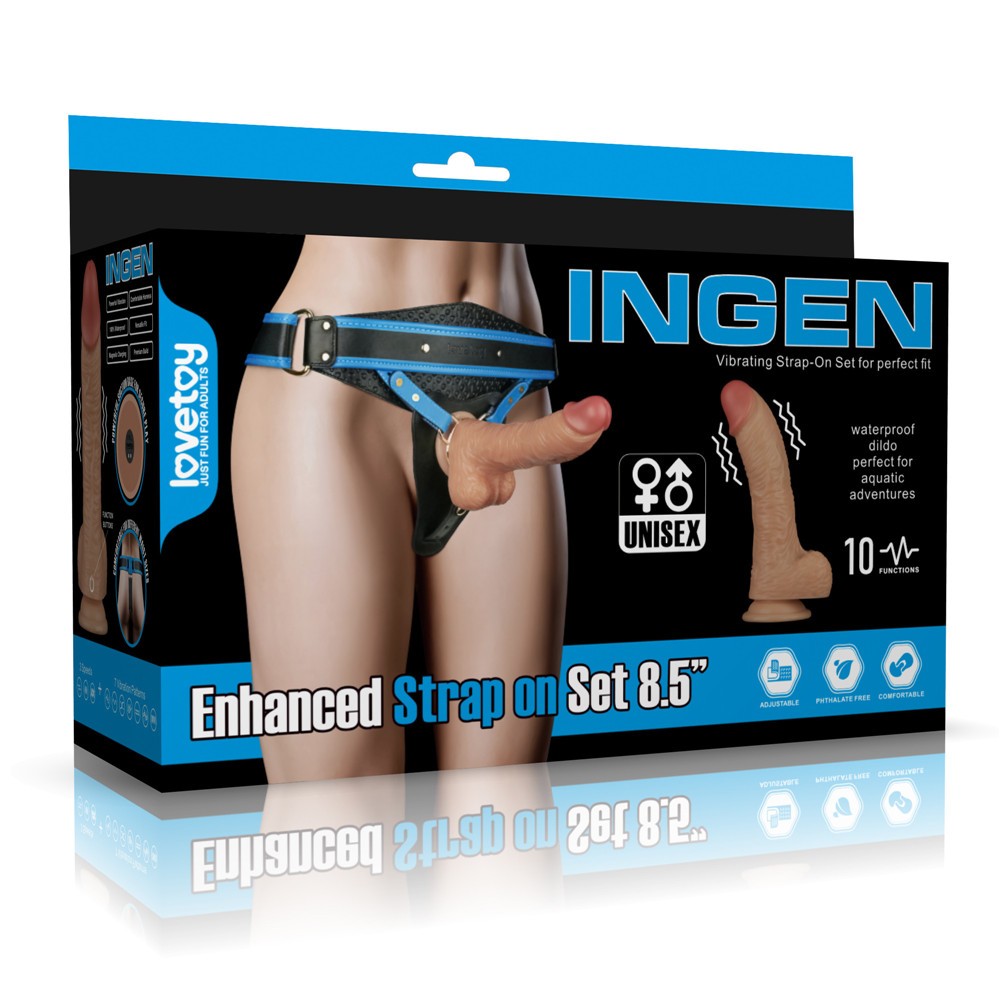 Vibrating Enhanced Strap on Set 8.5'' XS/S/M