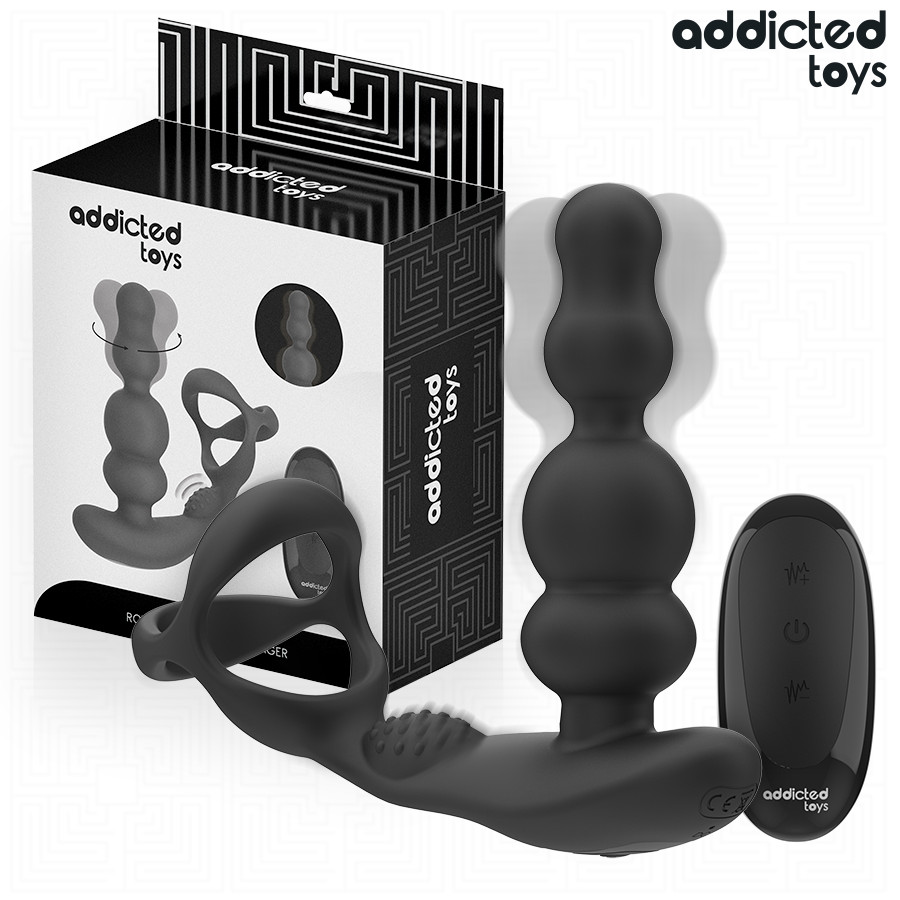 ADDICTED TOYS – forgó prosztata vibrátor távirányítóval