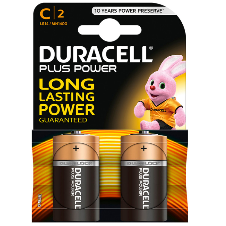 DURACELL - Plus Power C elem (2 db) - megbízható energia