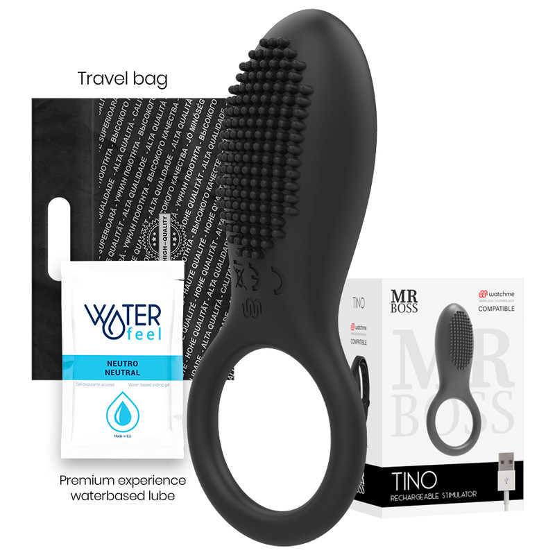 MR BOSS TINO - okos vibrátor gyűrű WatchMe technológiával