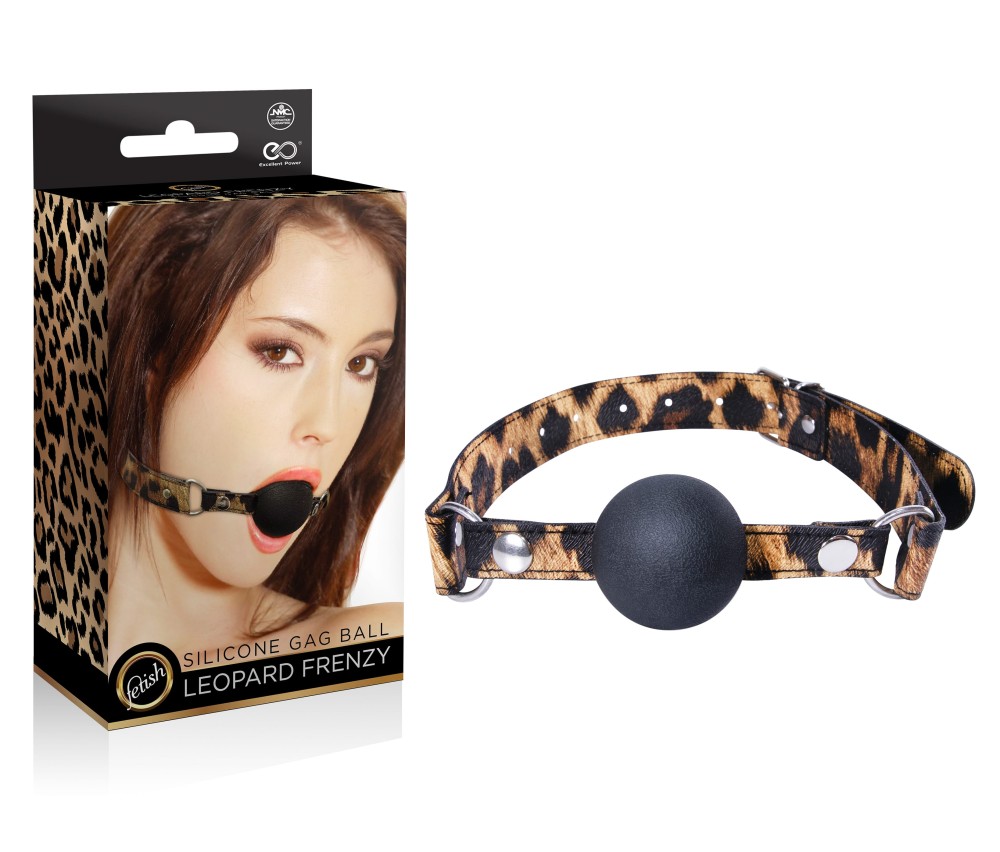 LEOPARD FRENZY SILICONE GAG BALL_B0O25_4